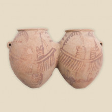 double ship vase